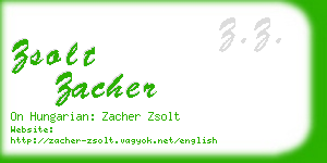 zsolt zacher business card